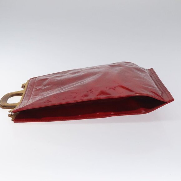 LOUIS VUITTON Monogram Vernis Stanton Tote Bag Red - Picture 4 of 16
